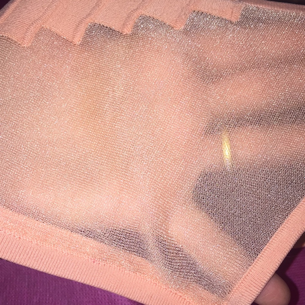 Sexy spring Bebe peach dress - Picture 6 of 7